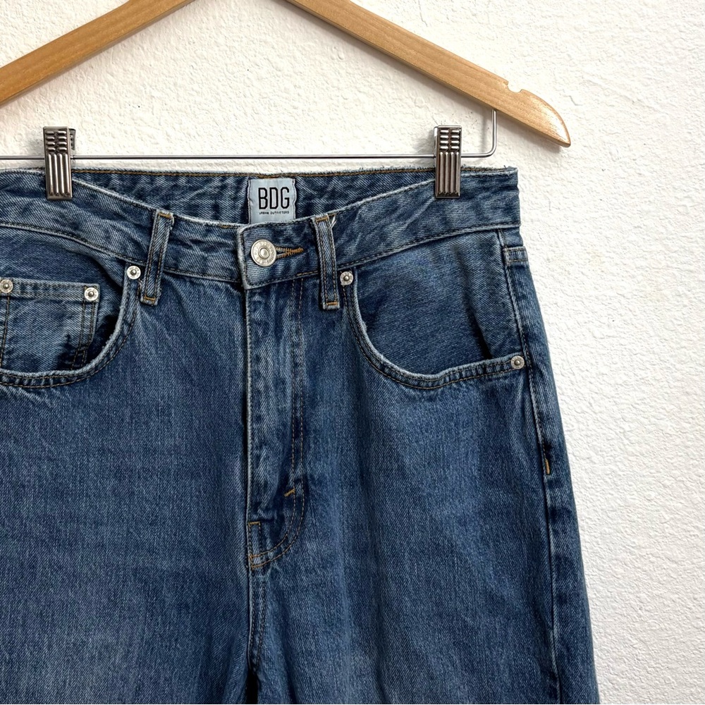 BDG High Rise Baggy 100% Cotton Jeans Medium Wash Straight Leg size 27